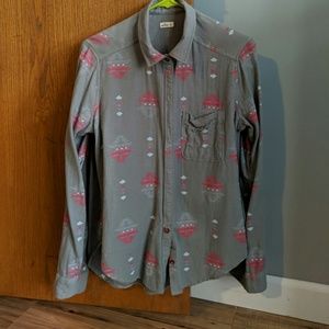 Hollister tribal print flannel